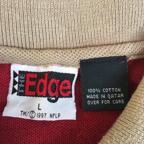#72 Vintage The Edge San Francisco 49ers NFL Red Polo Shirt Mens Size L 1997 - Picture 9 of 9